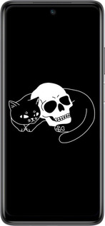 TPU чехол Із зображенням кота та черепа для Xiaomi Mi 10T Lite - 6491b-2097 изображение 