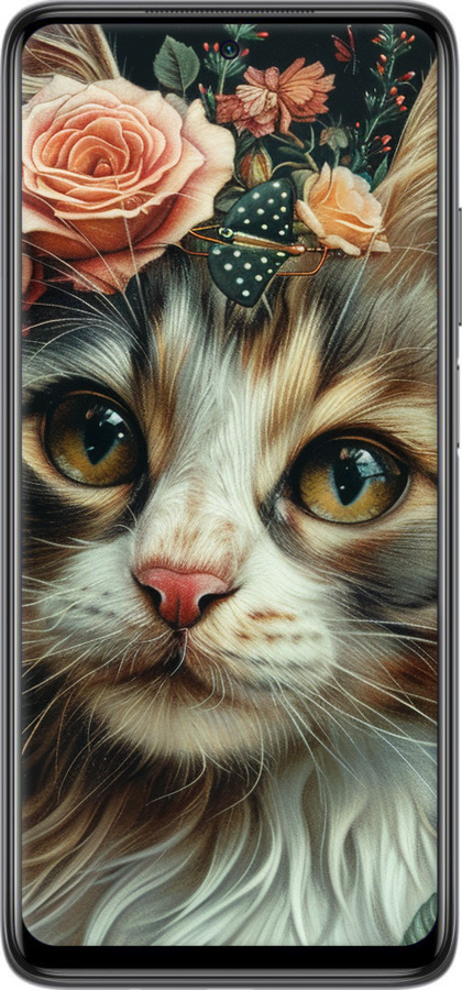 TPU чехол Cats and flowers для Xiaomi Mi 10T Lite - 6069b-2097 изображение 