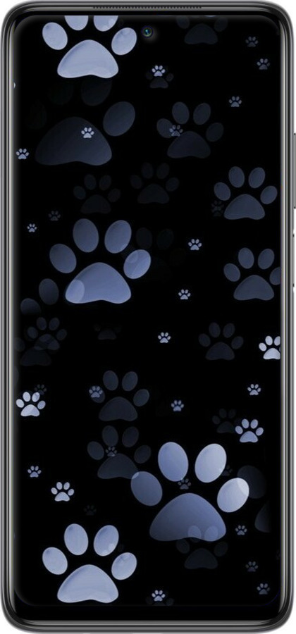 TPU чехол С синими отпечатками лап для Xiaomi Mi 10T Lite - 6441b-2097 изображение 