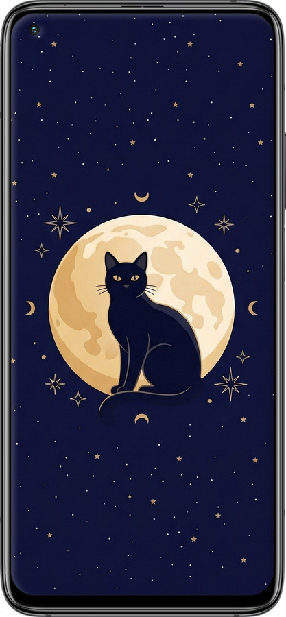 TPU чехол Cute Cat Celestial/Witchy для Xiaomi Mi 10T Pro - 6787b-2679 изображение 