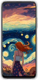 Силикон с усиленными углами чехол Девушка Арт для Xiaomi Mi 10T - 6325sp-2096 изображение 