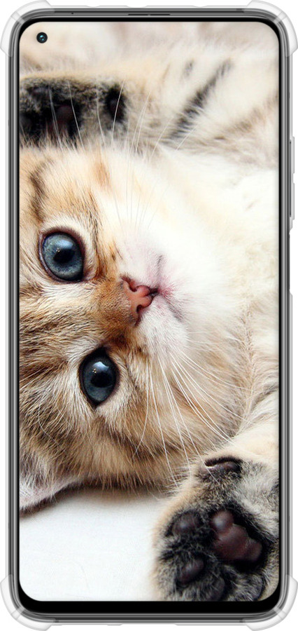 Силикон с усиленными углами чехол Котик для Xiaomi Mi 10T - 6024sp-2096 изображение 
