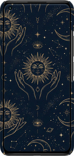 3D пластиковый матовый чехол Celestial Harmony: Sun & Moon Gold Mystic Pattern для Xiaomi Mi 11 Lite - 6778m-2281 изображение 