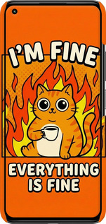 3D пластиковый матовый чехол Funny Cat для Xiaomi Mi 11 Lite - 6786m-2281 изображение 