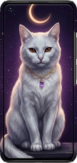 3D пластиковый матовый чехол Mystic White Cat Gothic Dark Purple Gold для Xiaomi Mi 11 Lite - 6805m-2281 изображение 