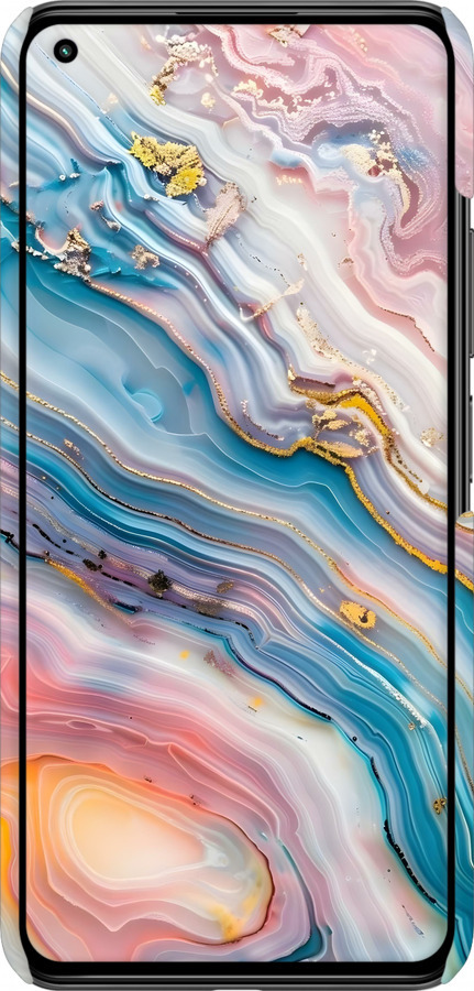 3D пластиковый матовый чехол Мрамор красивый для Xiaomi Mi 11 Lite - 6376m-2281 изображение 