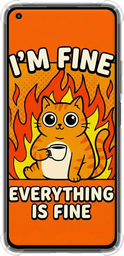 Силіконовий протиударний с посиленими кутами чехол Funny Cat для Xiaomi Mi 11 Lite - 6786sp-2281 изображение 