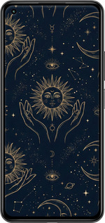 Силіконовий чехол Celestial Harmony: Sun & Moon Gold Mystic Pattern для Xiaomi Mi 11 Lite - 6778u-2281 изображение 