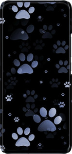 3D пластиковий матовий чехол З синіми відбитками лап для Xiaomi Mi 11 Ultra - 6441m-2295 изображение 