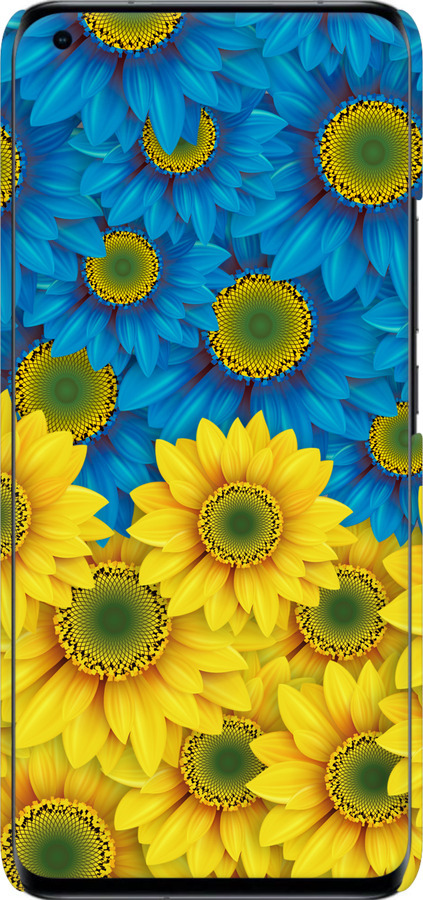 3D пластиковий матовий чехол Жовто-блакитні квіти  для Xiaomi Mi 11 Ultra - 1048m-2295 изображение 