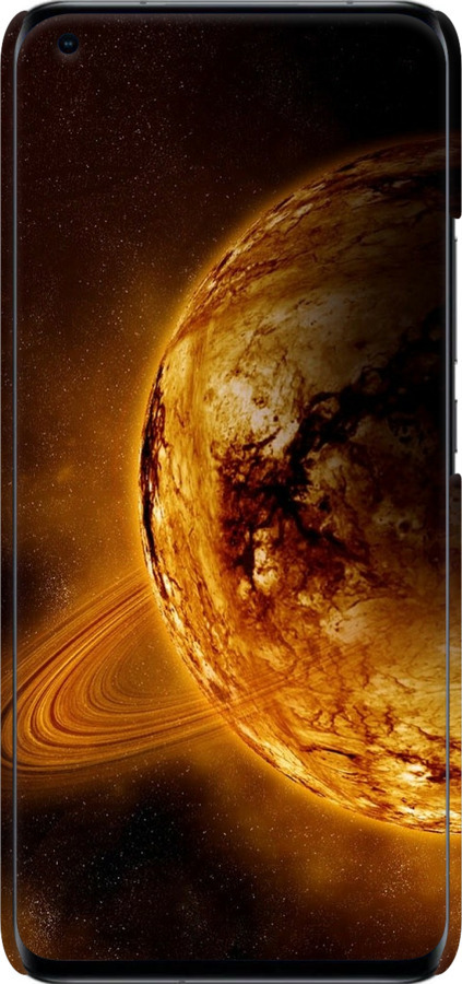3D пластиковий матовий чехол Жовтий Сатурн для Xiaomi Mi 11 Ultra - 170m-2295 изображение 
