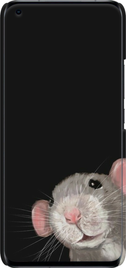 3D пластиковий матовий чехол The Peeking Rat для Xiaomi Mi 11 Ultra - 6442m-2295 изображение 