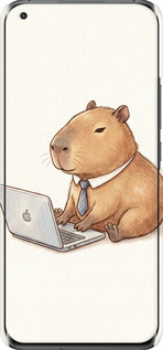 3D пластиковый матовый чехол Funny Capybara CEO Working для Xiaomi Mi 11 - 6777m-2253 изображение 