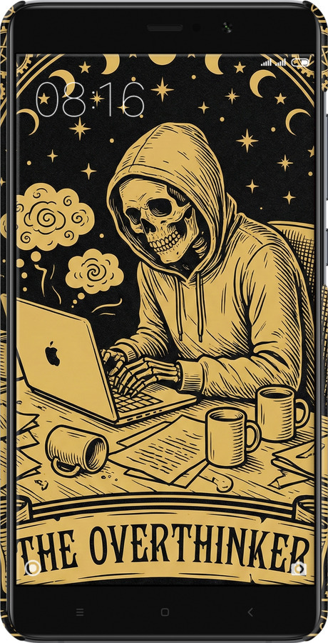 3D пластиковый глянцевый чехол The Overthinker для Xiaomi Mi 5s Plus - 6774c-396 изображение 