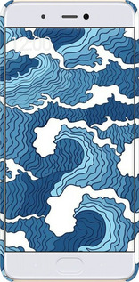 3D пластиковый глянцевый чехол Абстрактный рисунок морских волн для Xiaomi Mi 5s - 6538c-395 изображение 