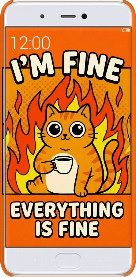 3D пластиковый глянцевый чехол Funny Cat для Xiaomi Mi 5s - 6786c-395 изображение 