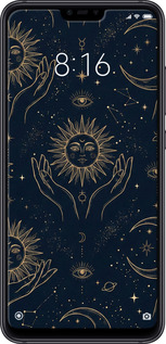 TPU чехол Celestial Harmony: Sun & Moon Gold Mystic Pattern для Xiaomi Mi 8 Lite - 6778b-1585 изображение 