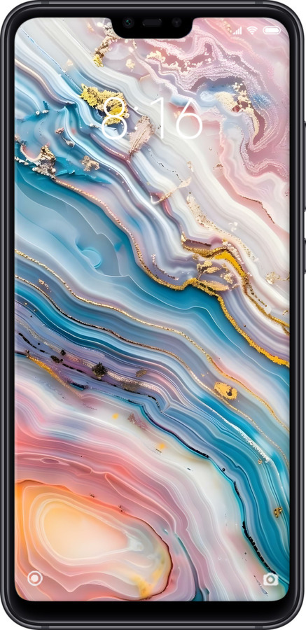 TPU чехол Мрамор красивый для Xiaomi Mi 8 Lite - 6376b-1585 изображение 