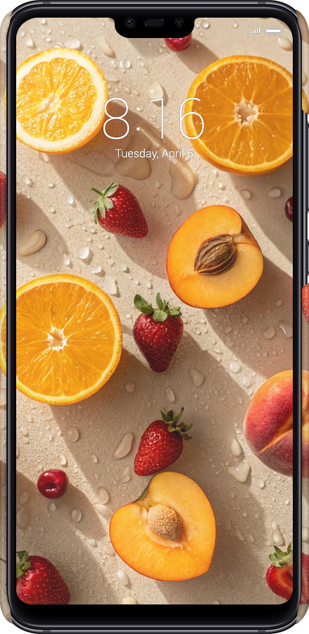 3D пластиковий матовий чехол Фрукти 3 для Xiaomi Mi 8 Lite - 6703m-1585 изображение 