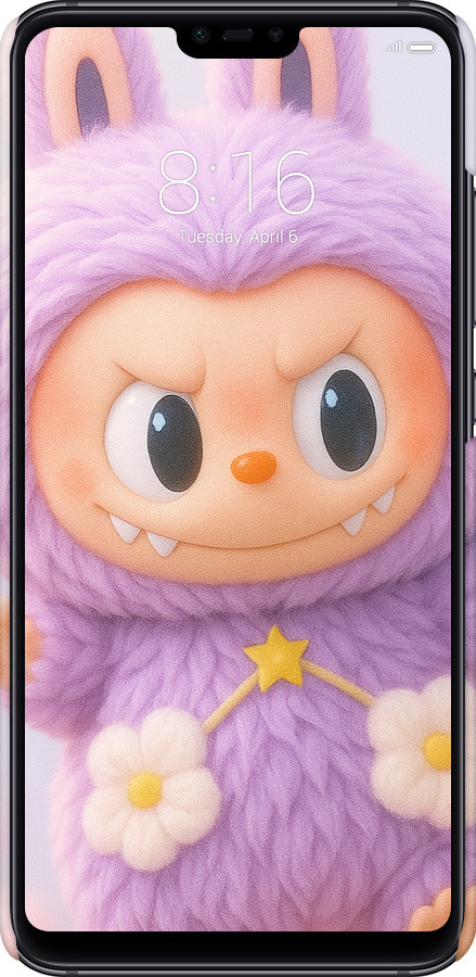 3D пластиковый матовый чехол Лабубу для Xiaomi Mi 8 Lite - 6708m-1585 изображение 