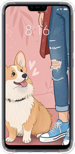 Силикон с усиленными углами чехол Корги 3 для Xiaomi Mi 8 Lite - 6707sp-1585 изображение 