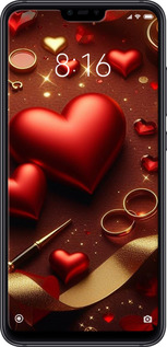 2D пластиковый чехол Сердечки v3 для Xiaomi Mi 8 Lite - 5833t-1585 изображение 