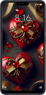 2D пластиковый чехол Сердечки v4 для Xiaomi Mi 8 Lite - 5834t-1585 изображение 