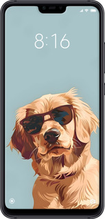 2D пластиковый чехол Пес в очках для Xiaomi Mi 8 Lite - 6381t-1585 изображение 