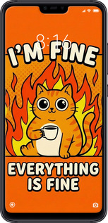 Силиконовый чехол Funny Cat для Xiaomi Mi 8 Lite - 6786u-1585 изображение 