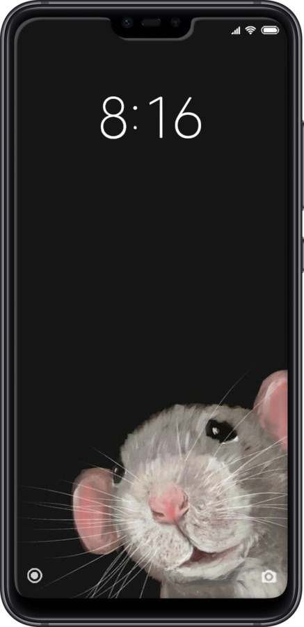 2D пластиковий чехол The Peeking Rat для Xiaomi Mi 8 Lite - 6442t-1585 изображение 
