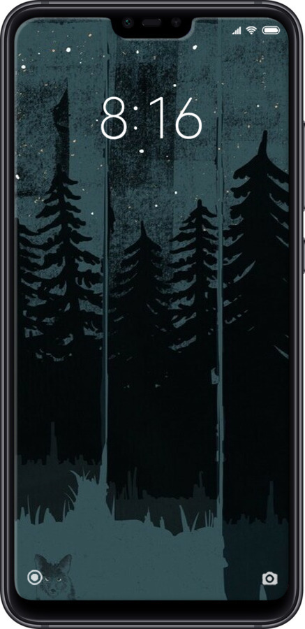 2D пластиковий чехол Лисиця та нічний ліс для Xiaomi Mi 8 Lite - 6481t-1585 изображение 