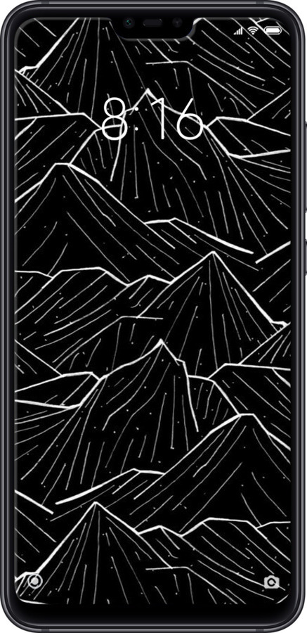 2D пластиковый чехол С изображением Темных гор для Xiaomi Mi 8 Lite - 6489t-1585 изображение 