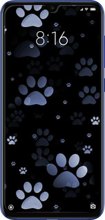 TPU чехол З синіми відбитками лап для Xiaomi Mi 9 SE - 6441b-1674 изображение 