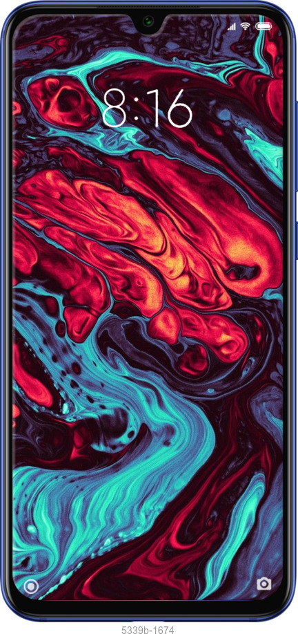 TPU чехол Синя червона абстакція для Xiaomi Mi 9 SE - 5339b-1674 изображение 