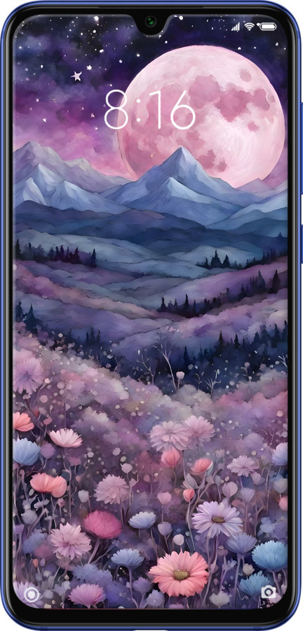 TPU чехол Ніч місяць арт для Xiaomi Mi 9 SE - 6319b-1674 изображение 