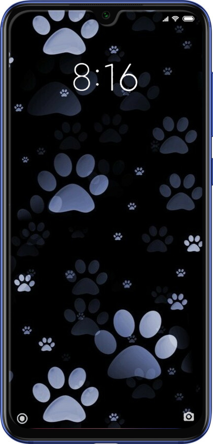 TPU чехол З синіми відбитками лап для Xiaomi Mi 9 SE - 6441b-1674 изображение 