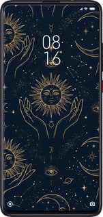 TPU чехол Celestial Harmony: Sun & Moon Gold Mystic Pattern для Xiaomi Redmi K20 - 6778b-1817 изображение 
