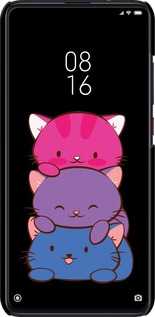 3D пластиковый матовый чехол Милые кошки для Xiaomi Mi 9T Pro - 6518m-1698 изображение 