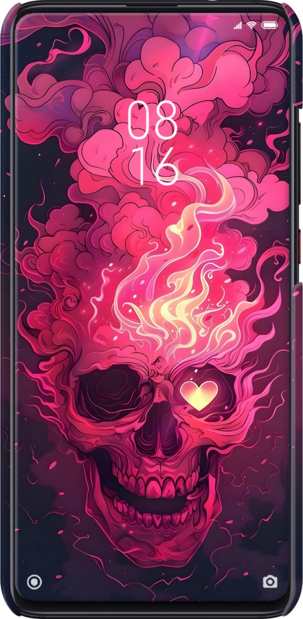 3D пластиковый матовый чехол Череп арт для Xiaomi Redmi K20 Pro - 6385m-1816 изображение 