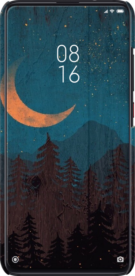 3D пластиковый матовый чехол Звездный лес для Xiaomi Mi 9T Pro - 6480m-1698 изображение 