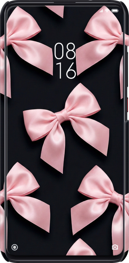 3D пластиковый матовый чехол Coquette Ribbons Dark Coquette для Xiaomi Mi 9T - 6767m-1815 изображение 