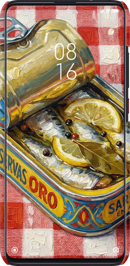 3D пластиковый матовый чехол Vintage Sardine Tin Phone для Xiaomi Mi 9T - 6772m-1815 изображение 