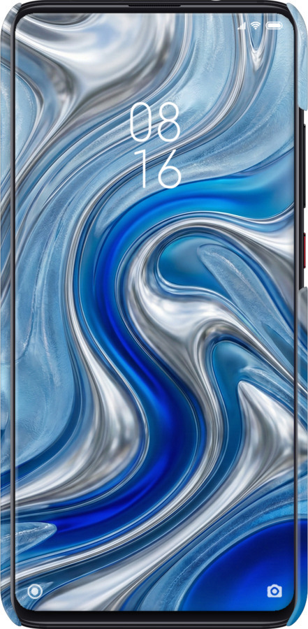 3D пластиковий матовий чехол Liquid Chrome для Xiaomi Redmi K20 Pro - 6781m-1816 изображение 
