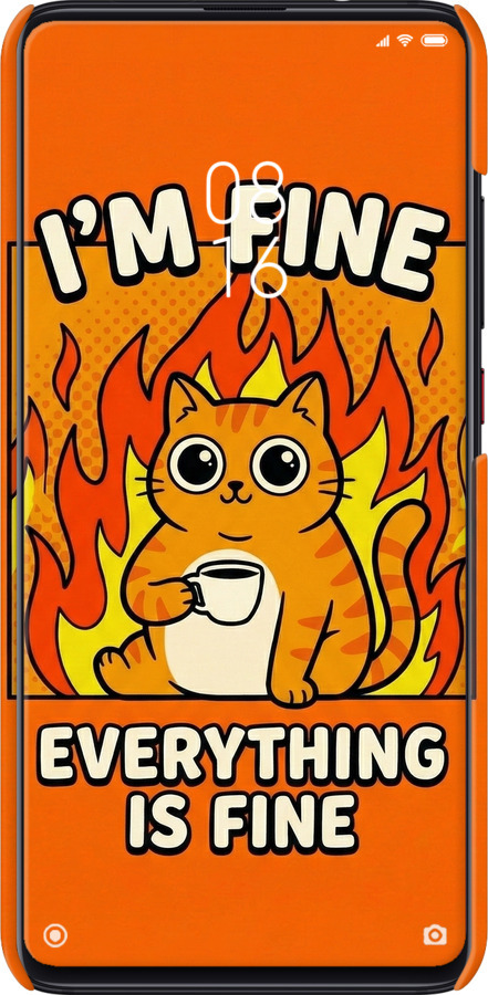 3D пластиковый матовый чехол Funny Cat для Xiaomi Redmi K20 - 6786m-1817 изображение 