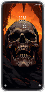 Силикон с усиленными углами чехол Череп в пещере для Xiaomi Redmi K20 Pro - 5959sp-1816 изображение 