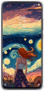 Силіконовий протиударний с посиленими кутами чехол Дівчина Арт для Xiaomi Redmi K20 Pro - 6325sp-1816 изображение 
