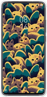 Силикон с усиленными углами чехол С изображением кошек для Xiaomi Mi 9T Pro - 6429sp-1698 изображение 