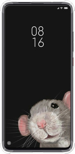 Силіконовий протиударний с посиленими кутами чехол The Peeking Rat для Xiaomi Mi 9T Pro - 6442sp-1698 изображение 