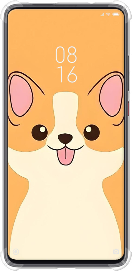 Силикон с усиленными углами чехол Милый пес для Xiaomi Mi 9T Pro - 6296sp-1698 изображение 