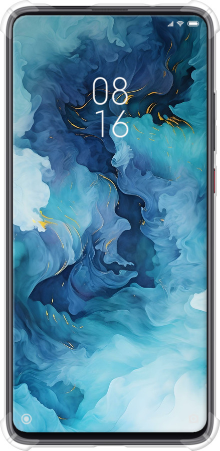 Силикон с усиленными углами чехол Акварель для Xiaomi Mi 9T Pro - 6320sp-1698 изображение 